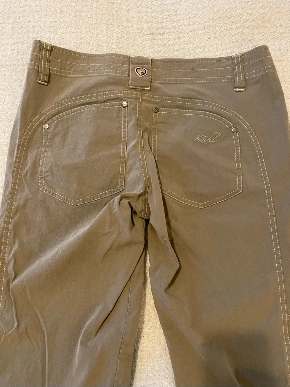 Kuhl Women's Lightweight Hiking Cargo Pants, Size 4 Regular, Olive Green